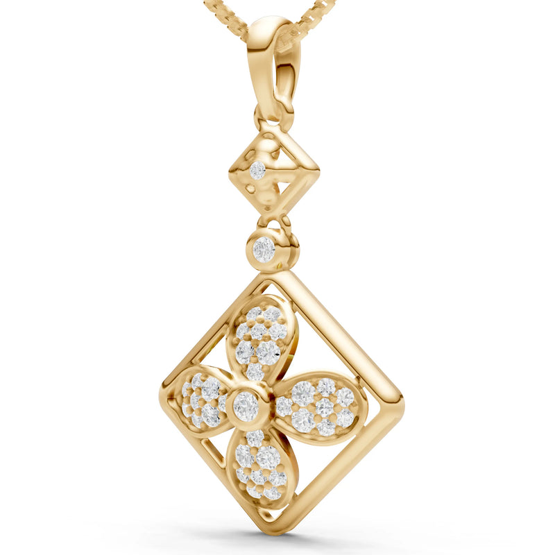 Rhombus Floral Suspension Bright Pendant