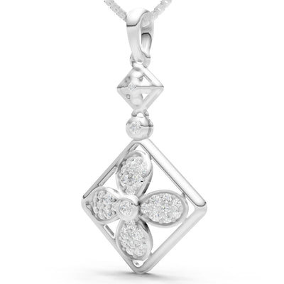 Rhombus Floral Suspension Bright Pendant