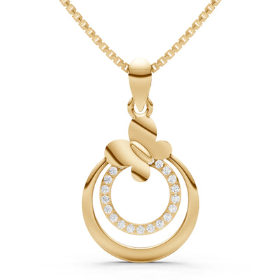 Butterfly Double Ring Pendant