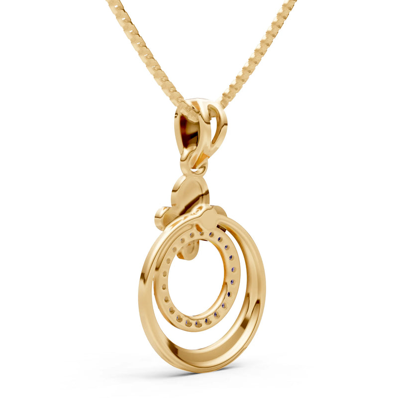 Butterfly Double Ring Pendant