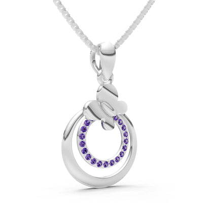 Butterfly Double Ring Pendant