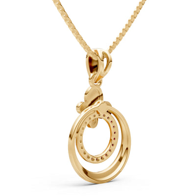 Butterfly Double Ring Pendant