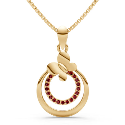 Butterfly Double Ring Pendant