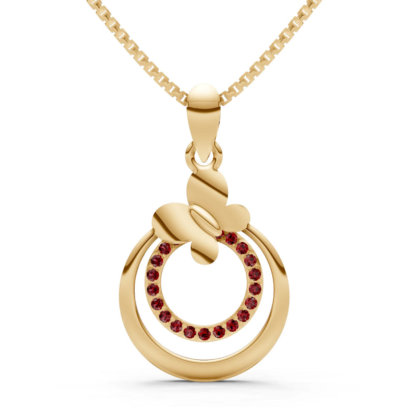 Butterfly Double Ring Pendant