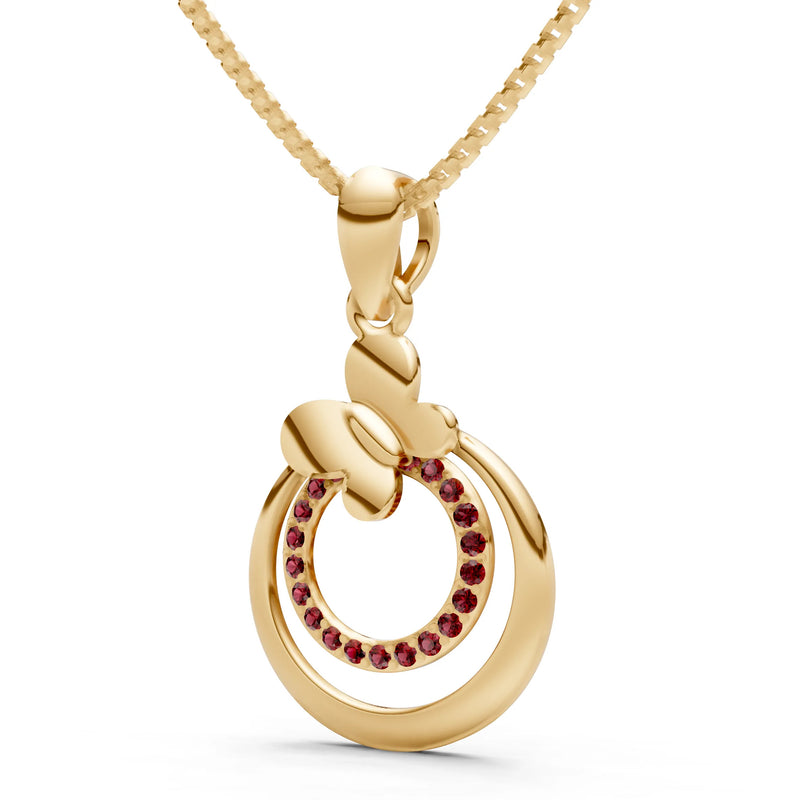 Butterfly Double Ring Pendant