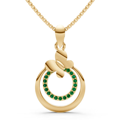 Butterfly Double Ring Pendant