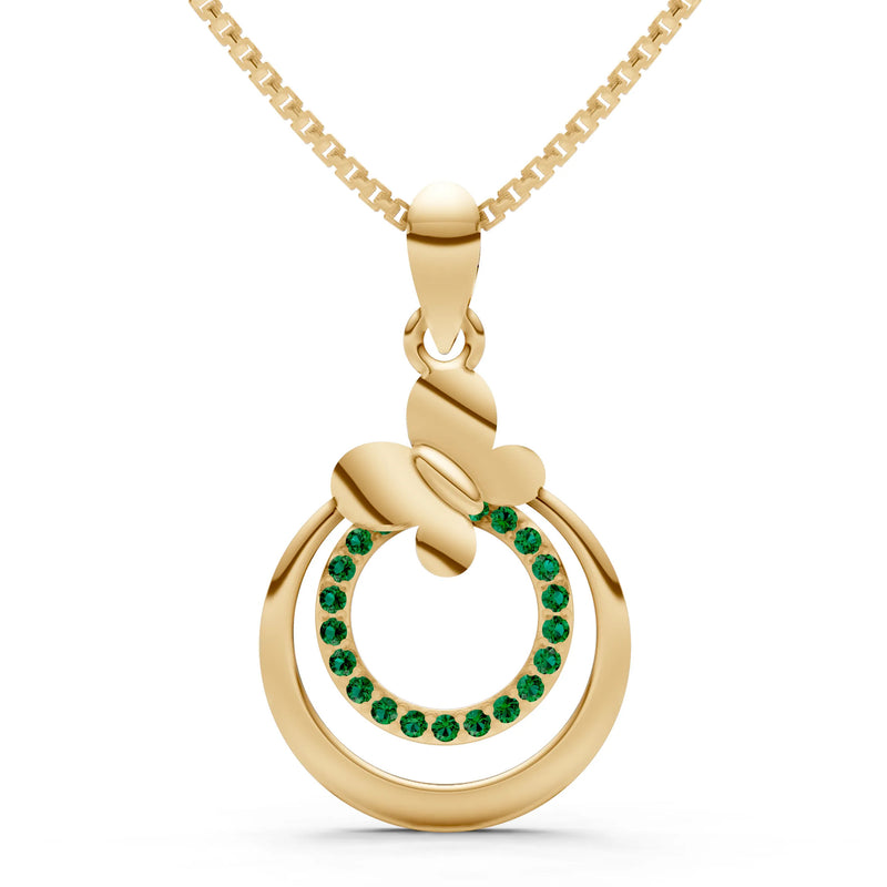 Butterfly Double Ring Pendant