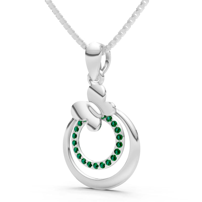 Butterfly Double Ring Pendant