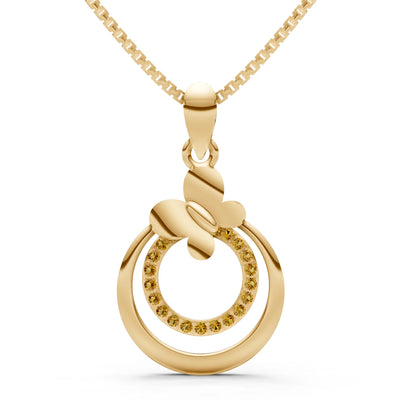 Butterfly Double Ring Pendant