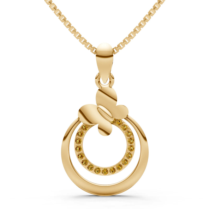 Butterfly Double Ring Pendant
