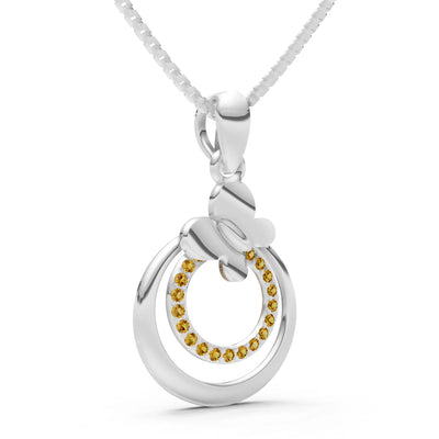 Butterfly Double Ring Pendant