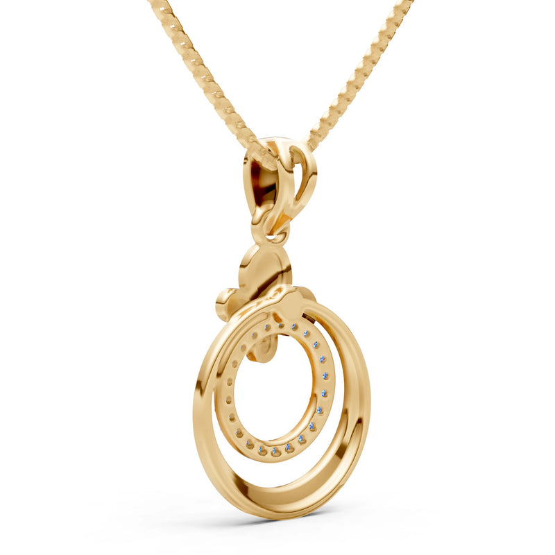 Butterfly Double Ring Pendant