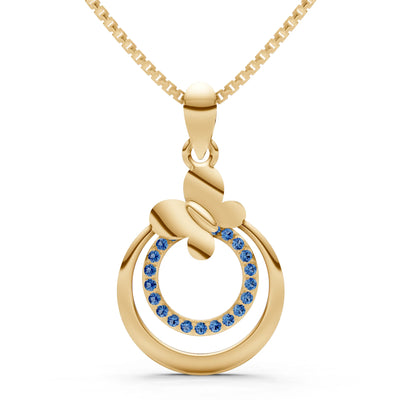 Butterfly Double Ring Pendant