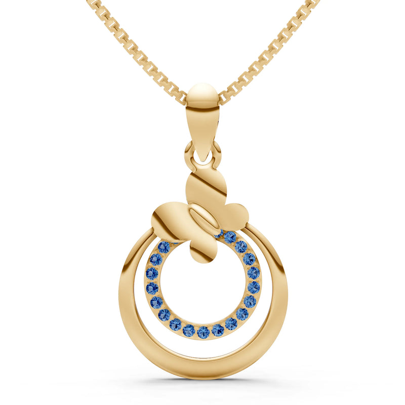 Butterfly Double Ring Pendant