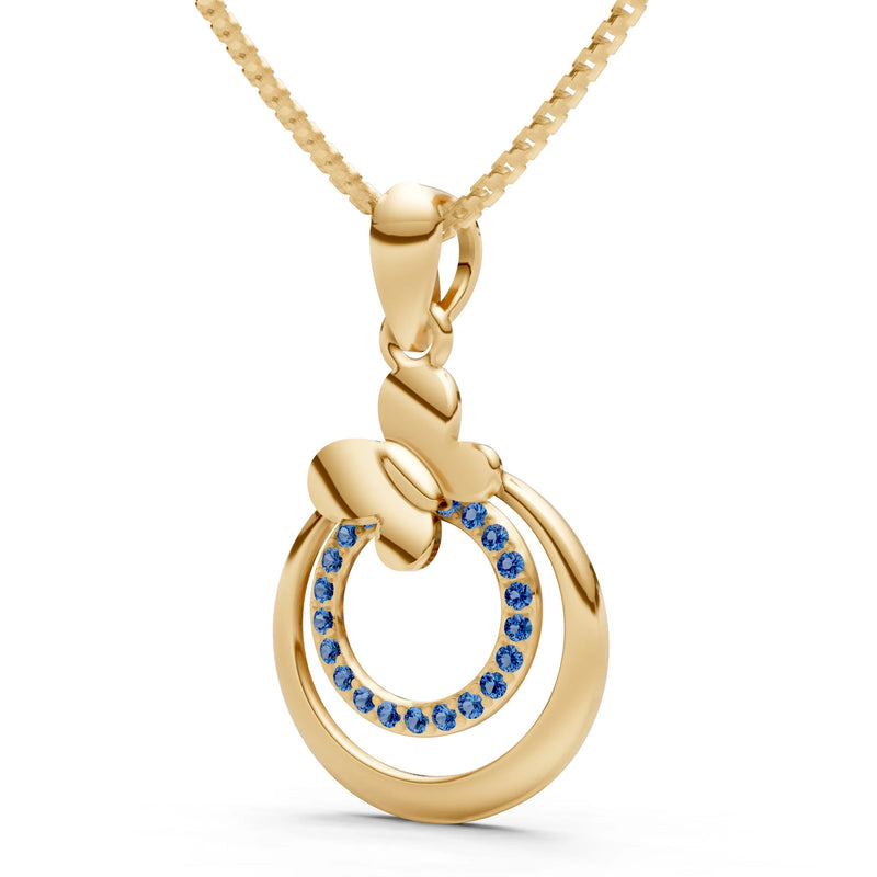 Butterfly Double Ring Pendant