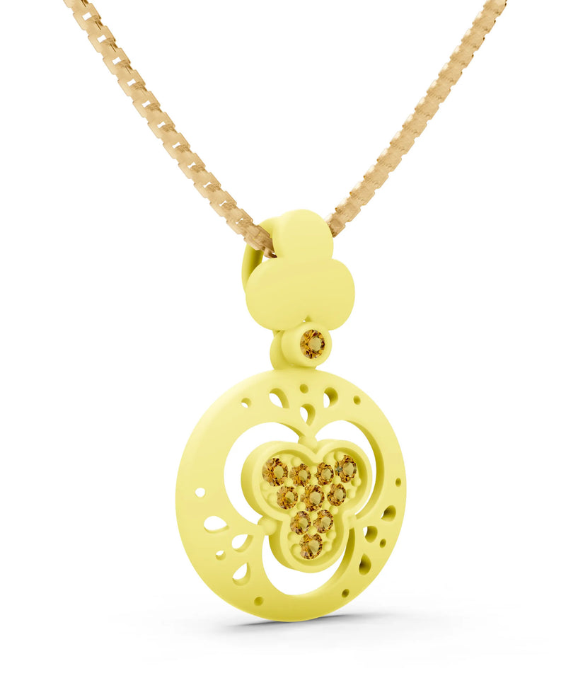 Citrine Medallion Trinity Aura Pendant