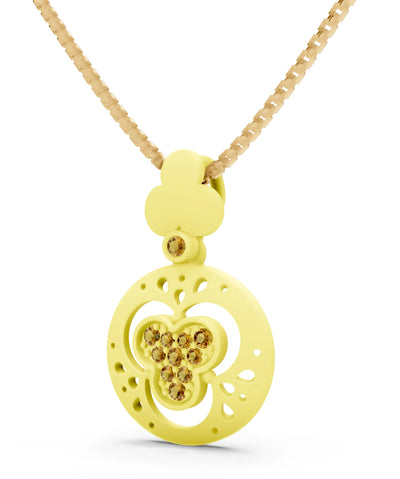 Citrine Medallion Trinity Aura Pendant