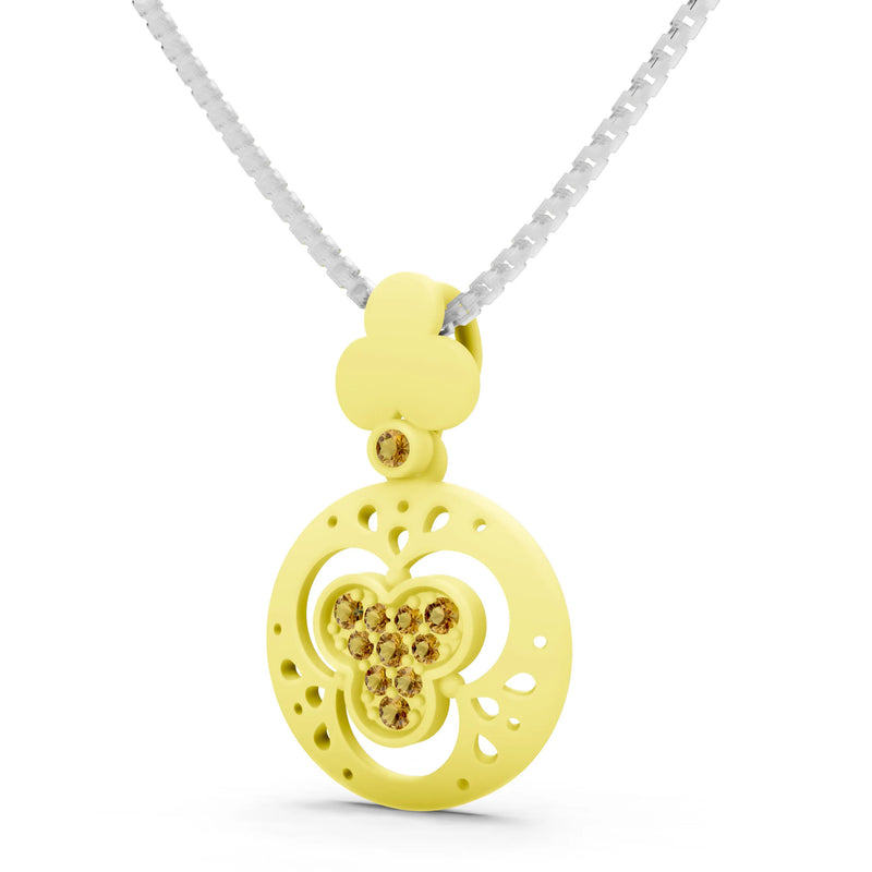 Citrine Medallion Trinity Aura Pendant