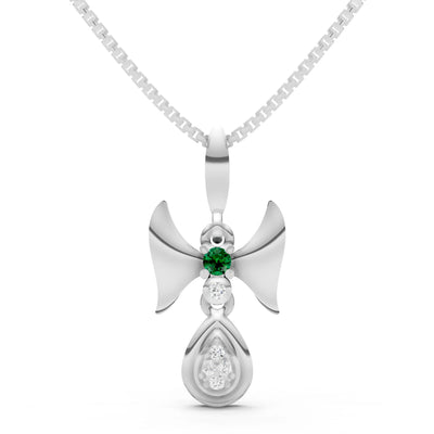 Emerald Ribbon Drop Pendant