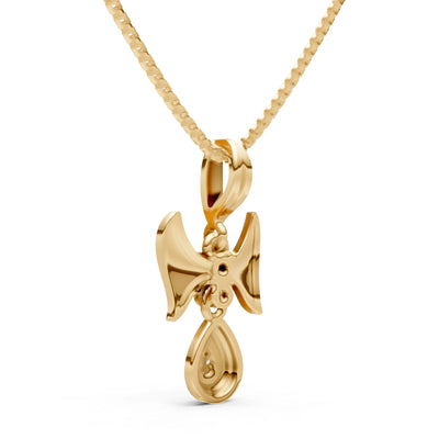 London Blue Topaz Ribbon Drop Pendant