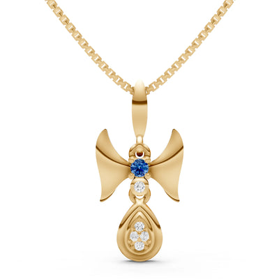 London Blue Topaz Ribbon Drop Pendant