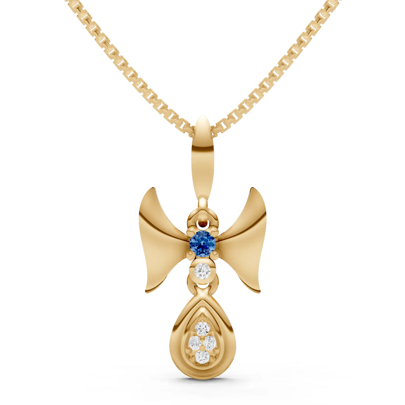 London Blue Topaz Ribbon Drop Pendant