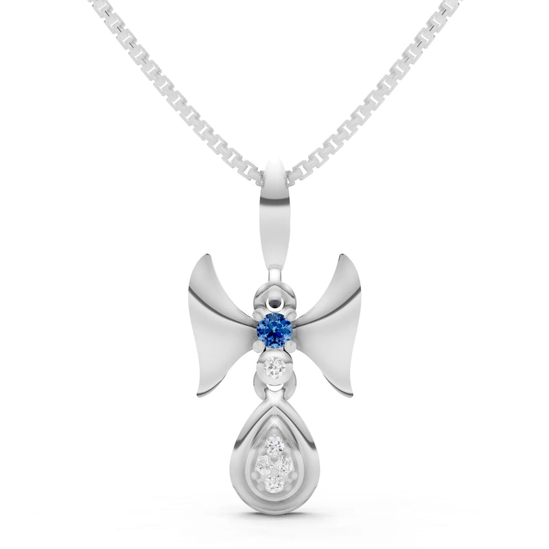 London Blue Topaz Ribbon Drop Pendant