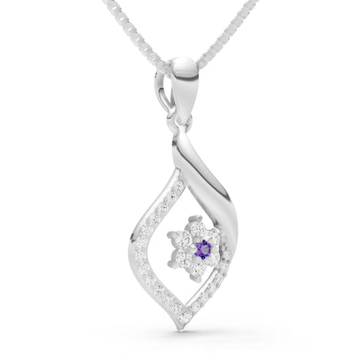 Amethyst Almond Bloom Radiance Pendant
