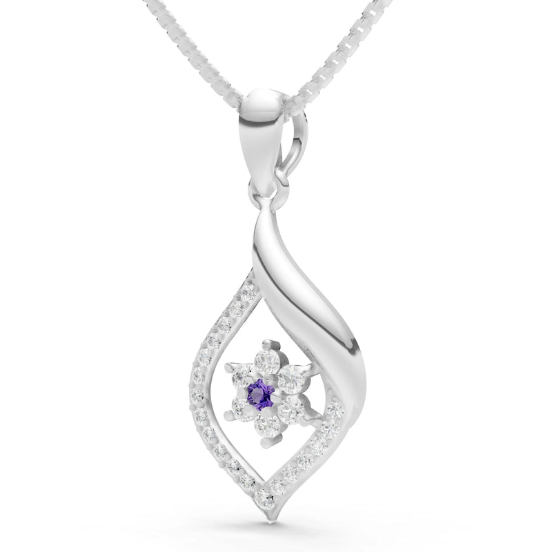 Amethyst Almond Bloom Radiance Pendant