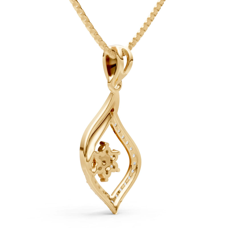 Citrine Almond Bloom Radiance Pendant