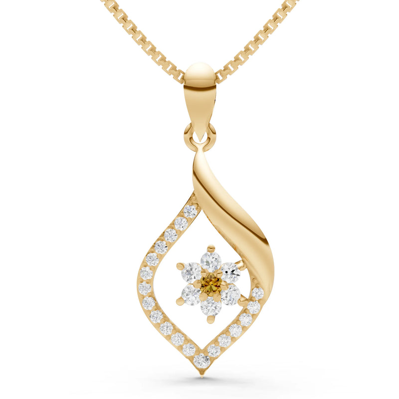 Citrine Almond Bloom Radiance Pendant