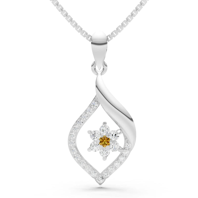 Citrine Almond Bloom Radiance Pendant