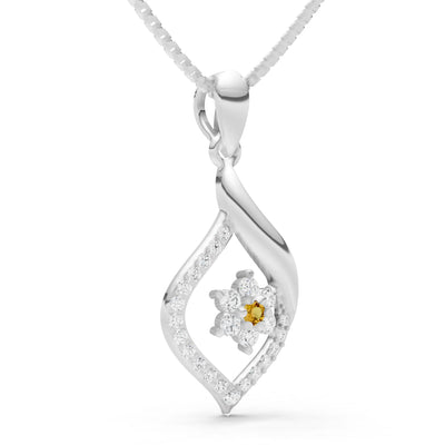Citrine Almond Bloom Radiance Pendant