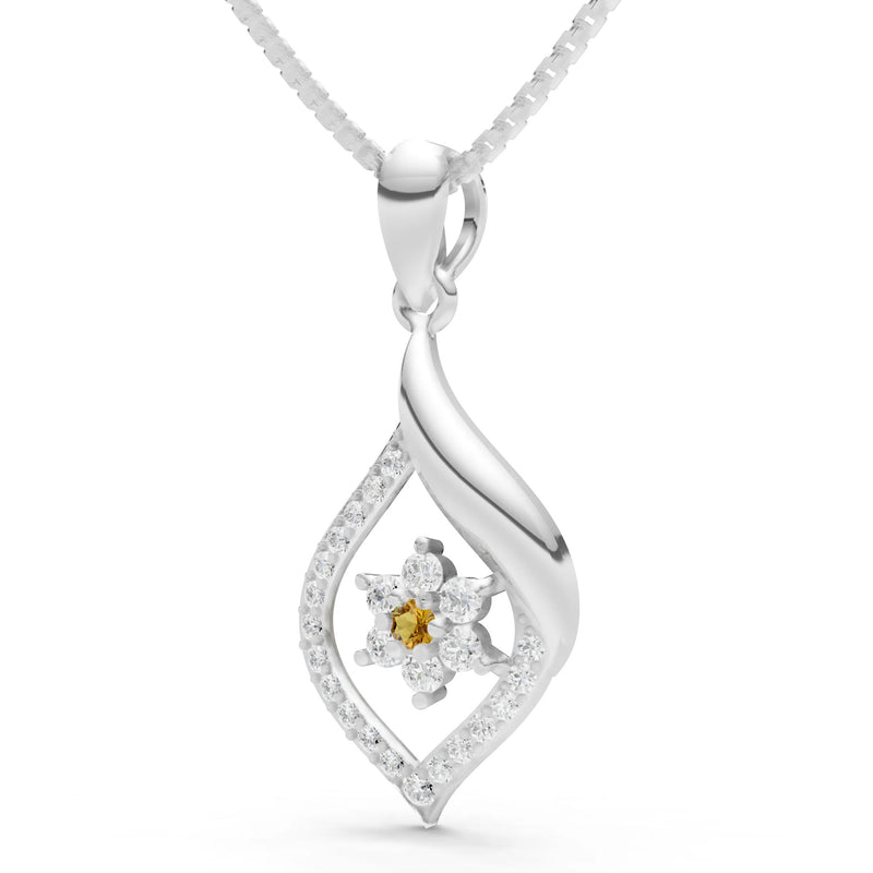 Citrine Almond Bloom Radiance Pendant