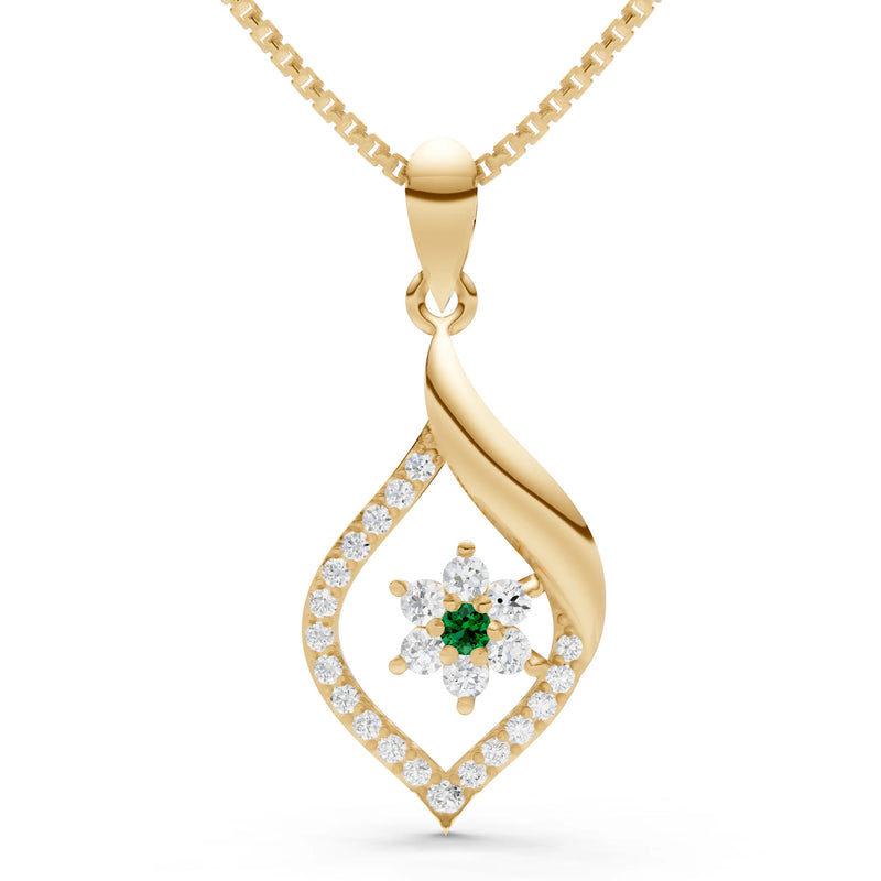 Emerald Almond Bloom Pendant