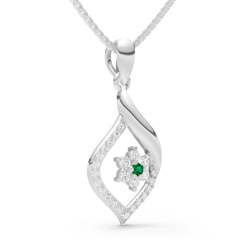 Emerald Almond Bloom Pendant