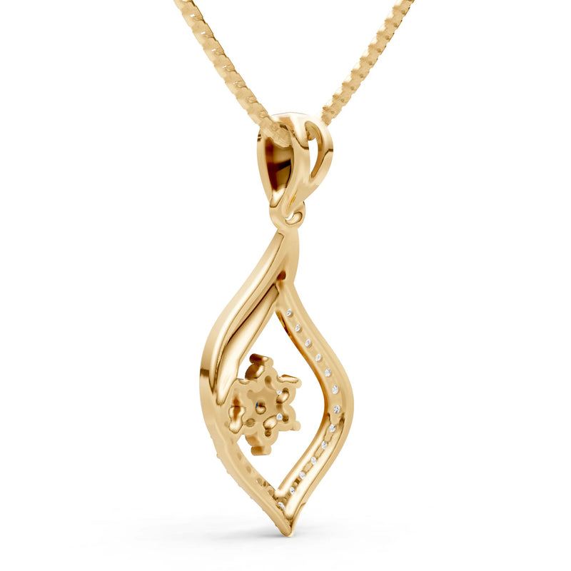 London Blue Topaz Almond Bloom Radiance Pendant