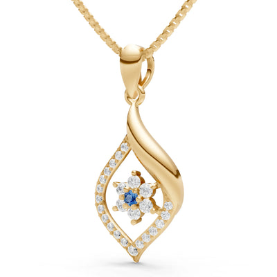 London Blue Topaz Almond Bloom Radiance Pendant