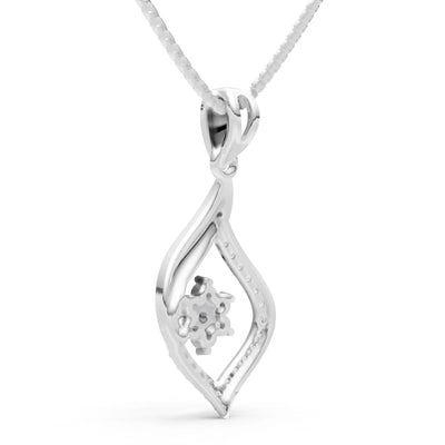 London Blue Topaz Almond Bloom Radiance Pendant