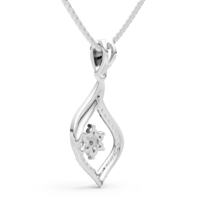 London Blue Topaz Almond Bloom Radiance Pendant