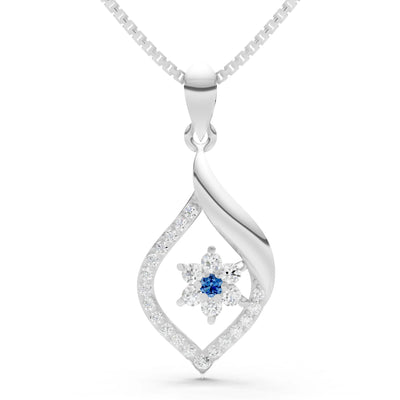 London Blue Topaz Almond Bloom Radiance Pendant