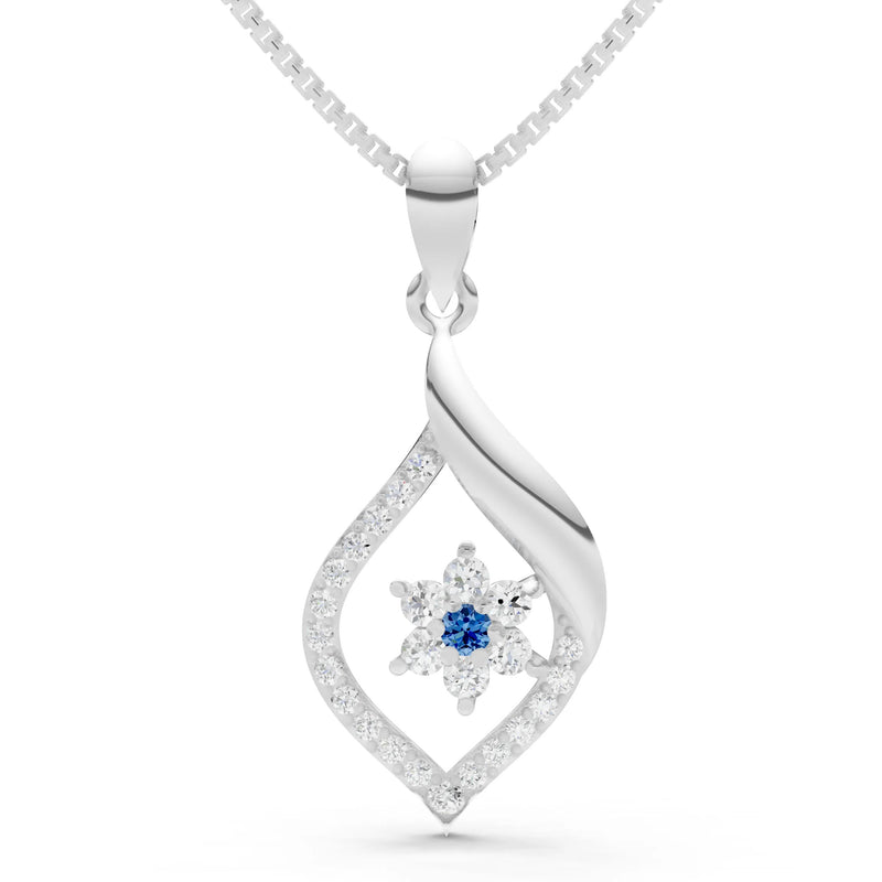 London Blue Topaz Almond Bloom Radiance Pendant