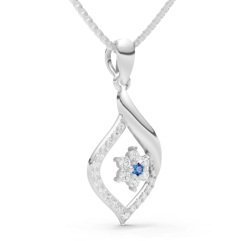 London Blue Topaz Almond Bloom Radiance Pendant