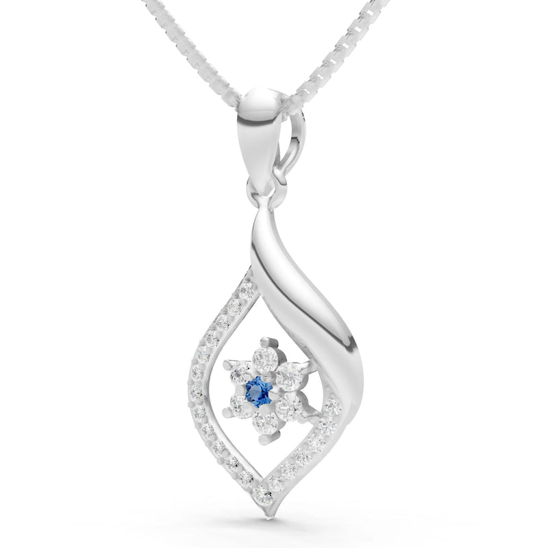 London Blue Topaz Almond Bloom Radiance Pendant