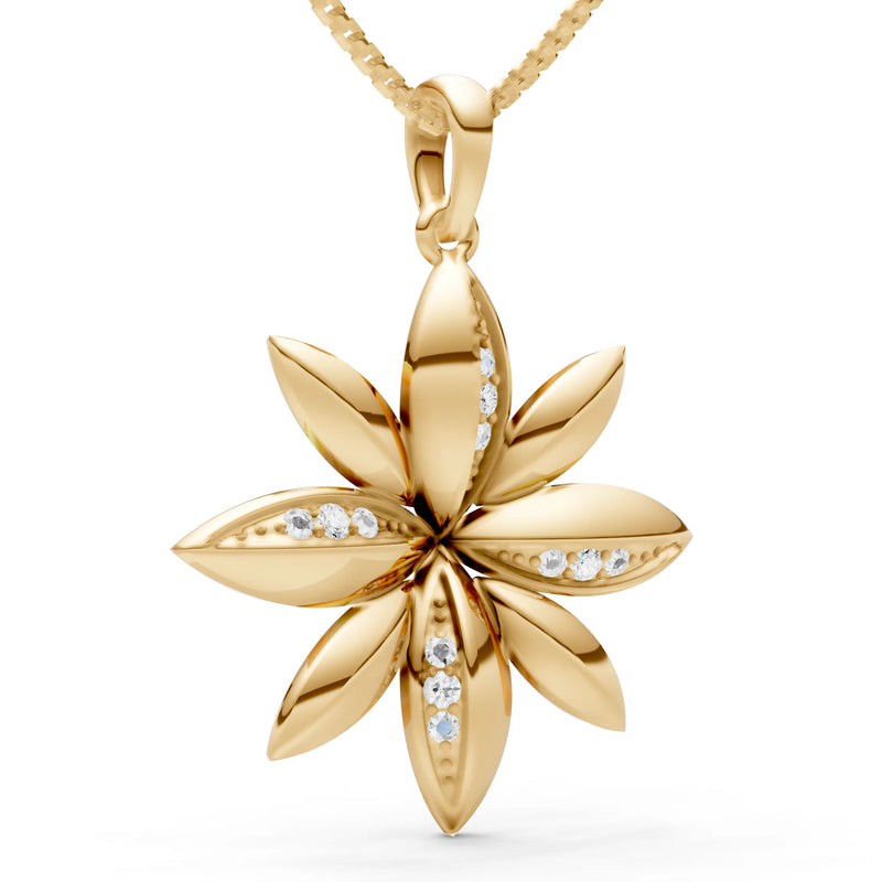 Star Multi Petal Sparkle Pendant