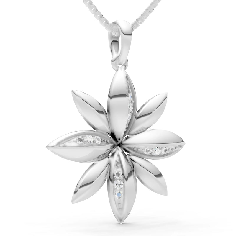 Star Multi Petal Sparkle Pendant