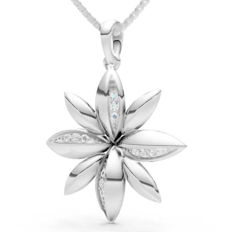 Star Multi Petal Sparkle Pendant