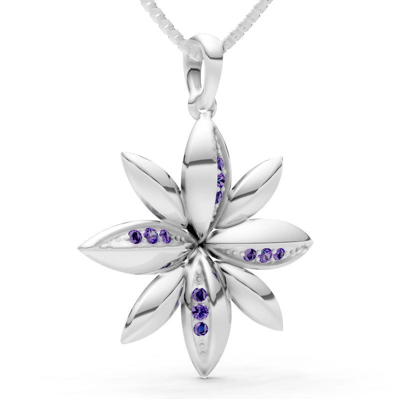 Star Multi Petal Sparkle Pendant