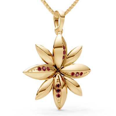 Star Multi Petal Sparkle Pendant