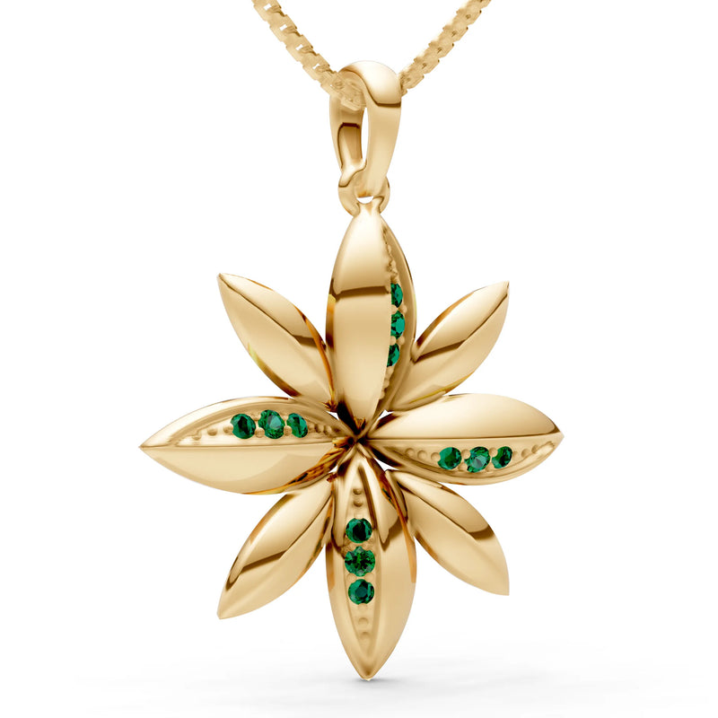 Star Multi Petal Sparkle Pendant